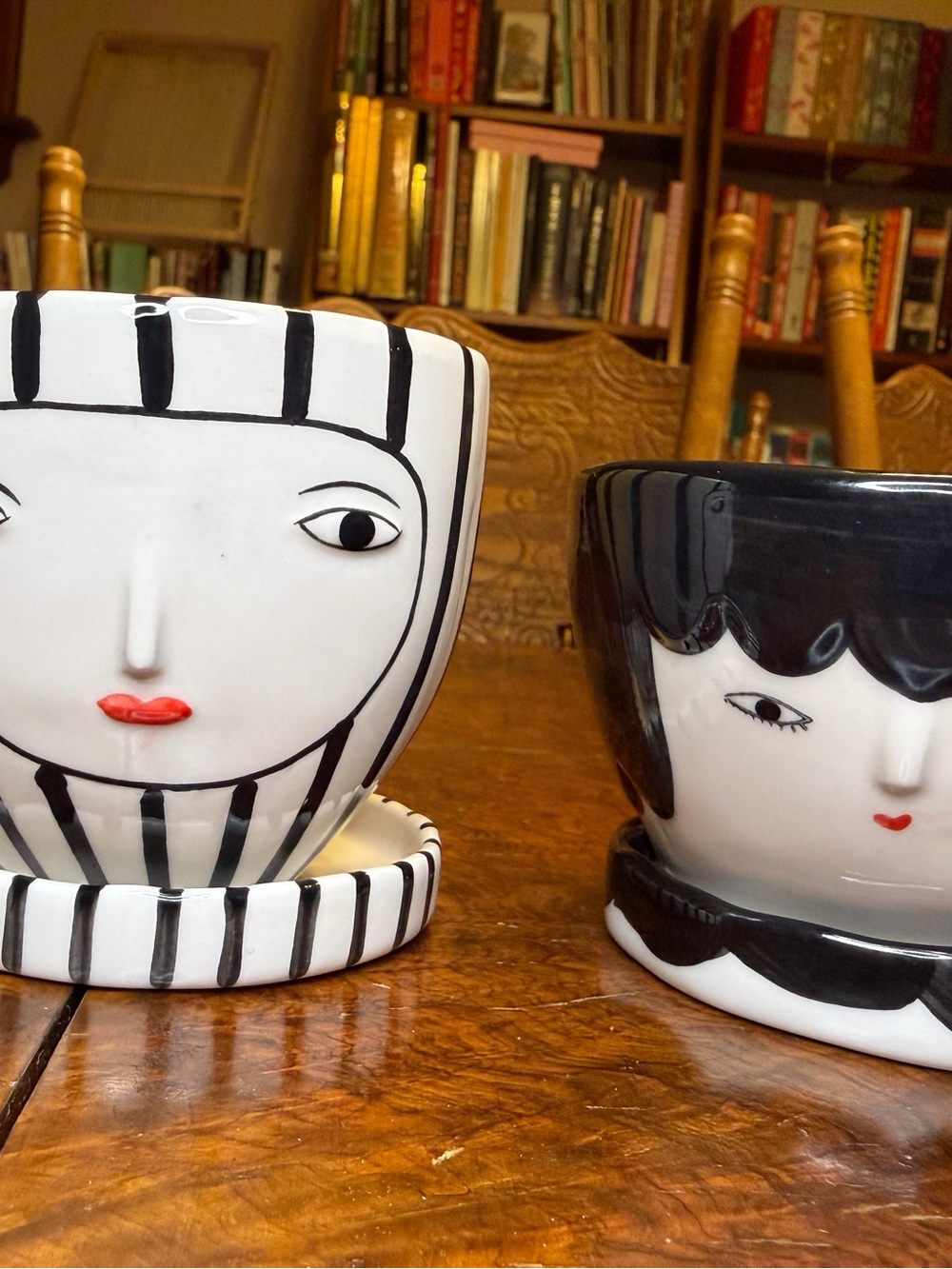 Anthropologie Kinska Face Pots Complete Set - Picture 16 of 16
